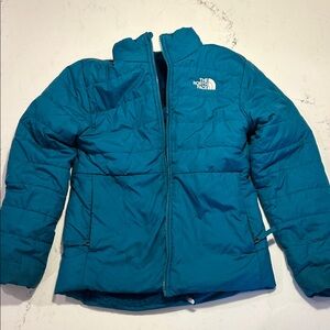 Girls The North Face Puffer Jacket - Blue